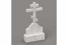 Крест из белого мрамора на могилу
