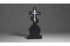 Гранитный памятник с крестом «Крест на тумбе»