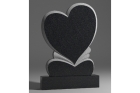 Памятник из черного мрамора «Сердце»