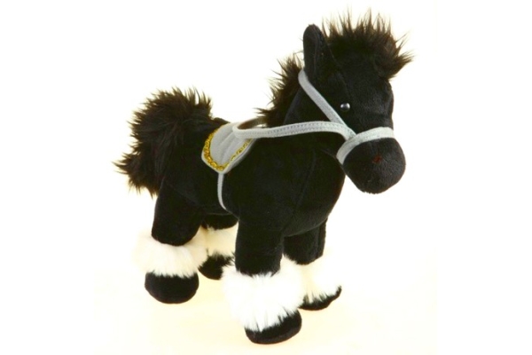 Лошадка черная, стоячая 23 см Gulliver