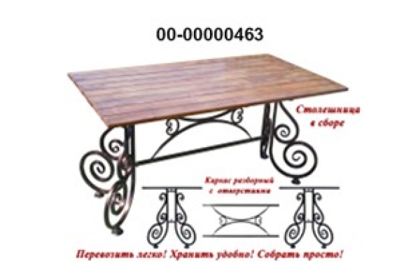 Металлический стол «Пансион» 1,5 м