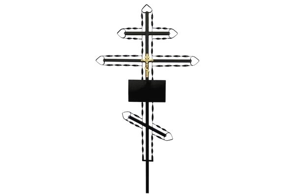 Могильный кованный крест №6 (крашенные) 