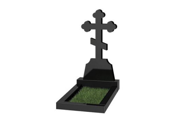 Крест из гранита на кладбище