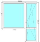 Балконный блок (стекло пакет  4-14-4-14-4I/СПД40/ ЭНЕРГОСБЕРЕЖЕНИЕ)