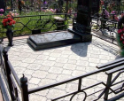 Облицовка могилы тротуарной плиткой